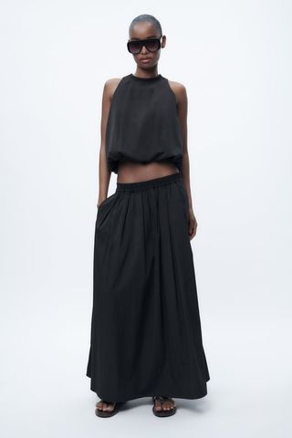 Zara + Volumised Midi Skirt