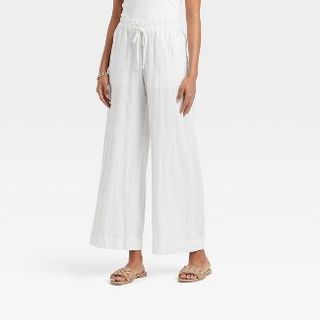 A New Day + High-Rise Wide Leg Linen Pull-On Pants