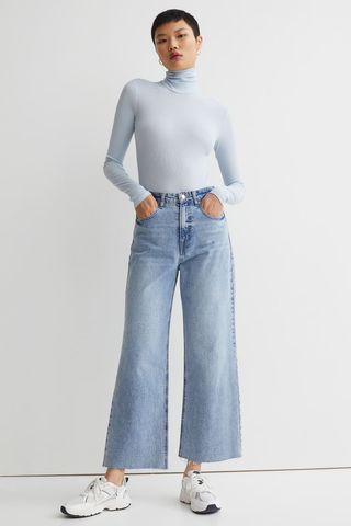 H&M + Wide High Ankle Jeans