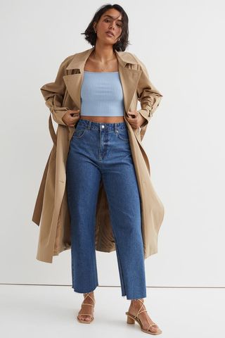 H&M + Wide High Ankle Jeans