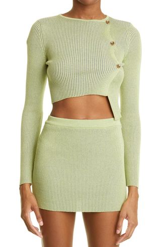 Paloma Wool + Meier Ribbed Organic Cotton Miniskirt