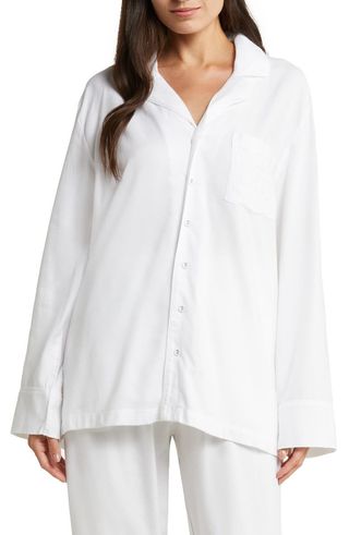 Skims + Hotel Embroidered Button-Up Pajama Shirt