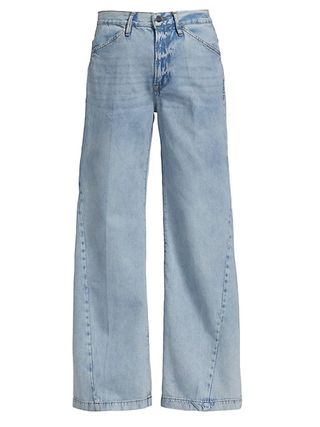 Frame + Le Baggy Palazzo Jeans in Natoma Clean