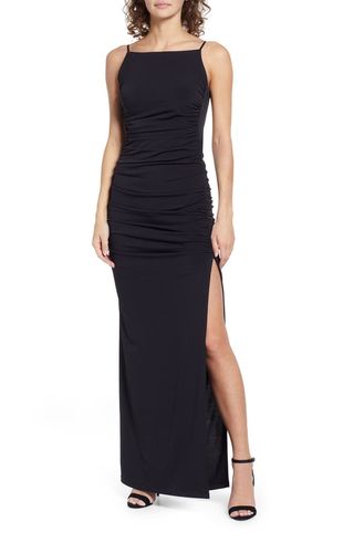LNL + Open Back Ruched Gown