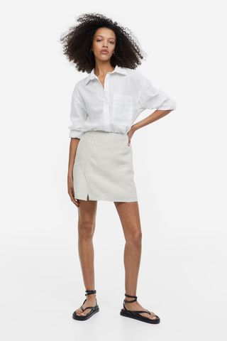 H&M + Linen Skirt