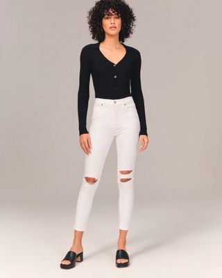 Abercrombie & Fitch + High Rise Super Skinny Ankle Jeans