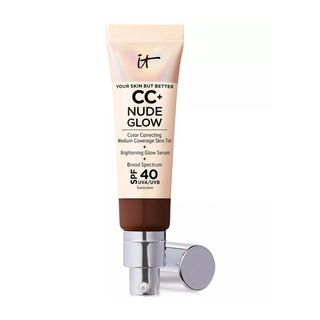 It Cosmetics + CC+ Nude Glow Lightweight Foundation + Glow Serum SPF 40