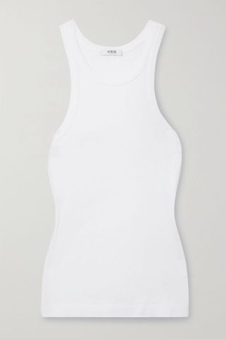 Agolde + Bailey Ribbed Stretch-Lyocell and Organic Cotton-Blend Tank