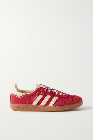 Adidas Originals x Wales Bonner + Samba Leather and Suede-Trimmed Shell Sneakers
