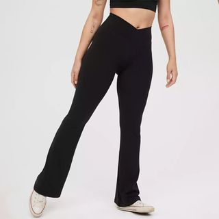 OFFLINE by Aerie + Real Me High Waisted Crossover Flare Leggings