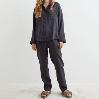 H&M + Washed Linen Pajamas
