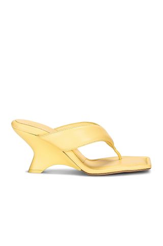 Gia Borghini + Leather Thong Wedge Sandal