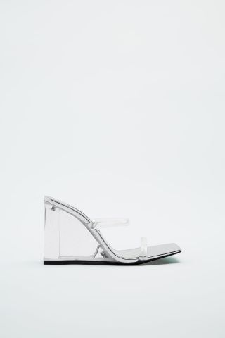 Zara + Methacrylate Wedge Sandals