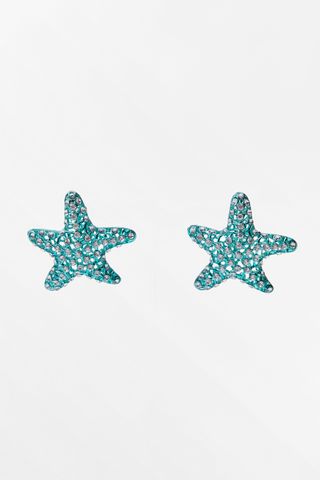 Zara + Rhinestone Star Earrings