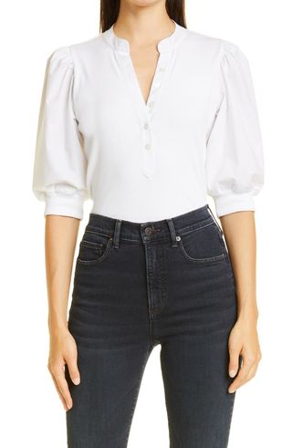 Veronica Beard + Coralee Front Button Blouse