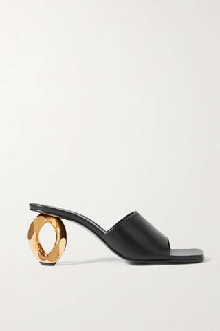 Jw Anderson + Chain-Embellished Leather Mules
