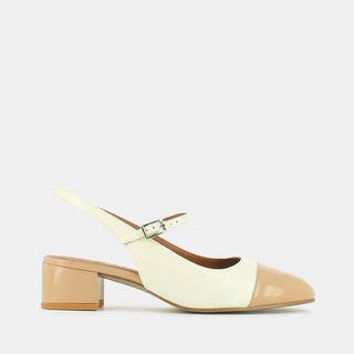 La Redoute + Domo Sling Back Heels in Leather