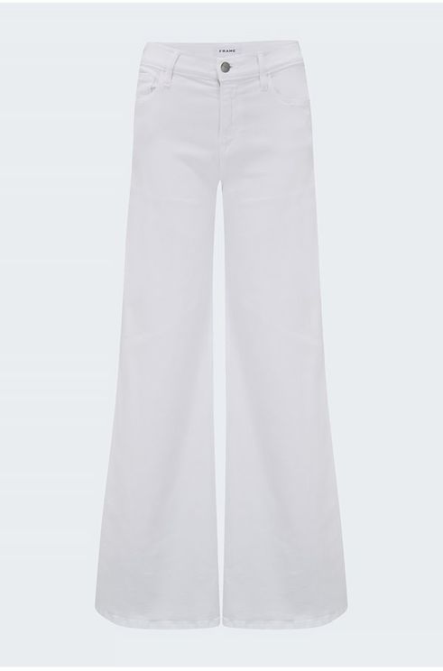 Frame + Le Palazzo Wide Leg in Blanc