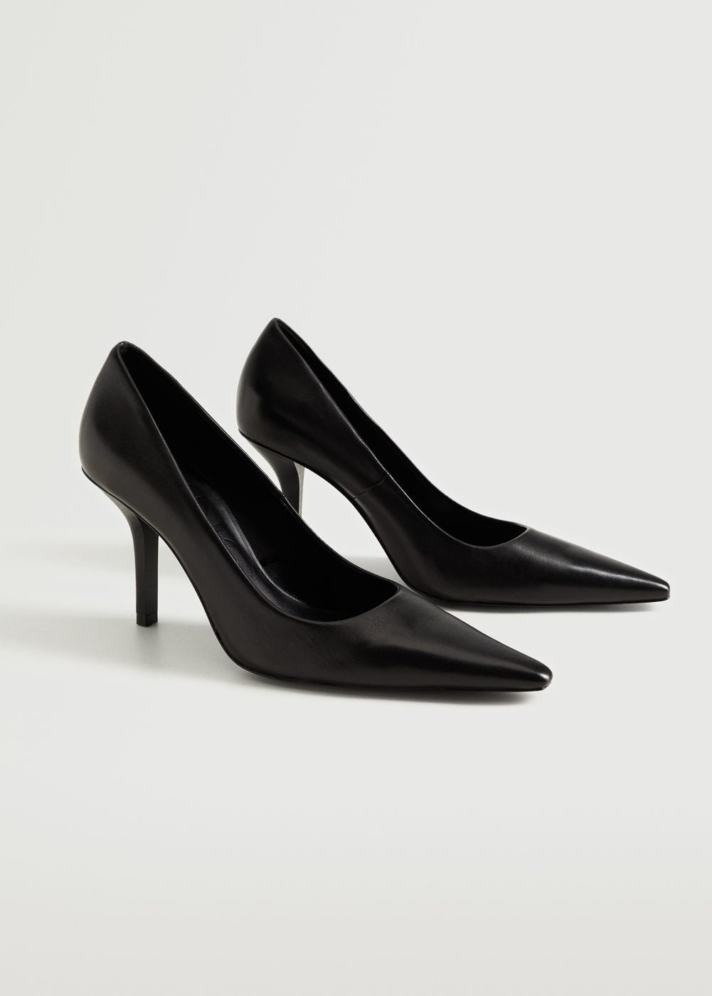 Mango + Leather Pumps