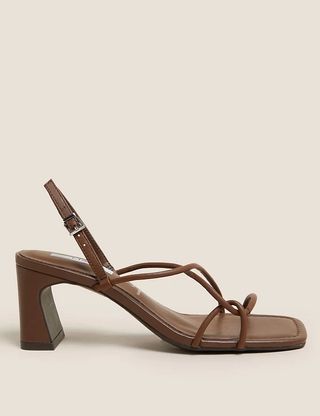 M&S Collection + Leather Ankle Strap Statement Sandals