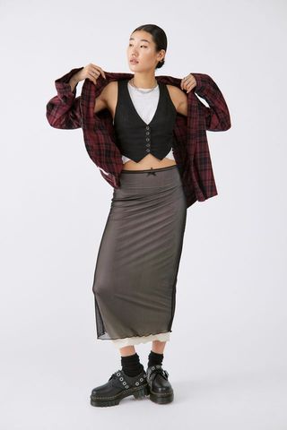 Urban Outfitters + Mariah Layered Midi Skirt