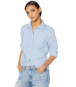 Amazon Essentials + Classic-Fit Long-Sleeve Button-Down Poplin Shirt