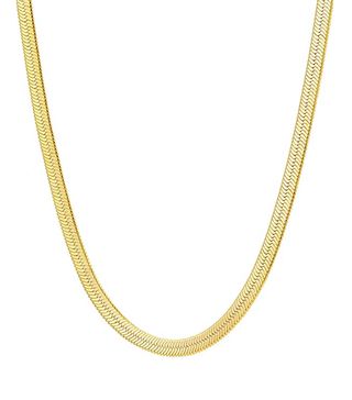 Fiusem + Gold Plated Herringbone Chain