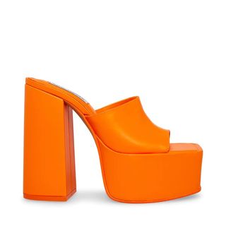 Steve Madden + Trixie Orange Leather Platforms