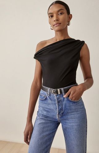 Reformation + Cello One-Shoulder Knit Top