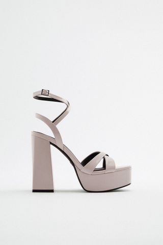 Zara + High Heeled Platform Sandals