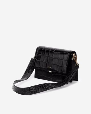 Jw Pei + Mini Flap Bag - Black Croc