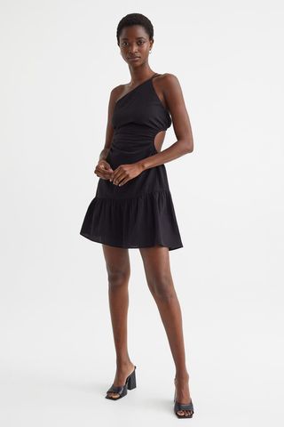 H&M + One-Shoulder Cut-Out Dress