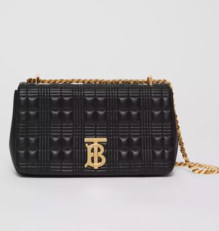 Burberry + Small Quilted Lambskin Lola Bag in Black/Light Gold - Women | Burberry® Official