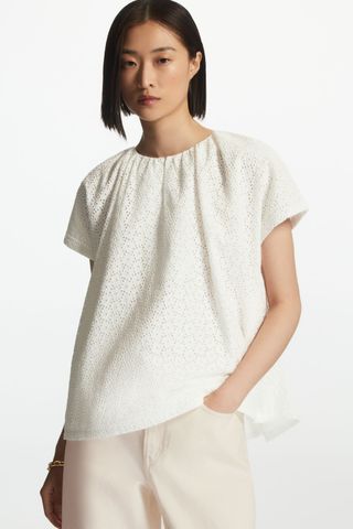COS + Loose-Fit Broderie Anglaise Top