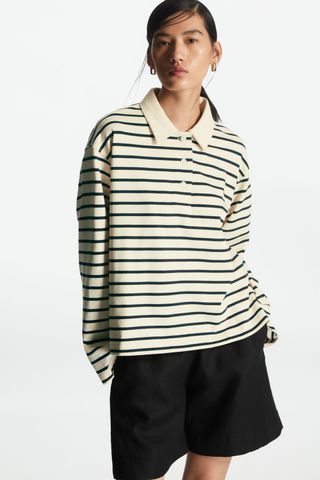 COS + Regular-Fit Long-Sleeved Polo Shirt