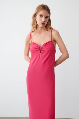 Zara + Ruched Slip Dress