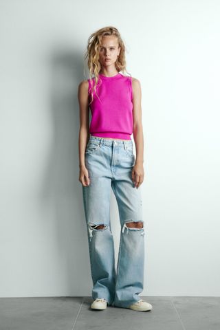 Zara + Basic Knit Top