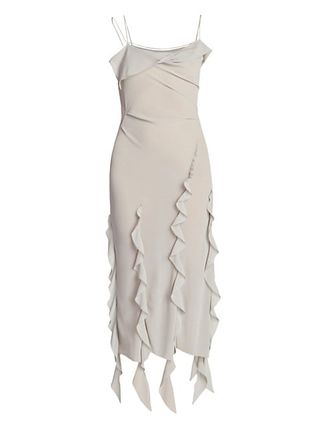 Acne Studios + Dafina Chiffon Midi-Dress