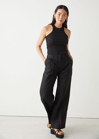 
Other Stories + Low Waist Linen Trousers