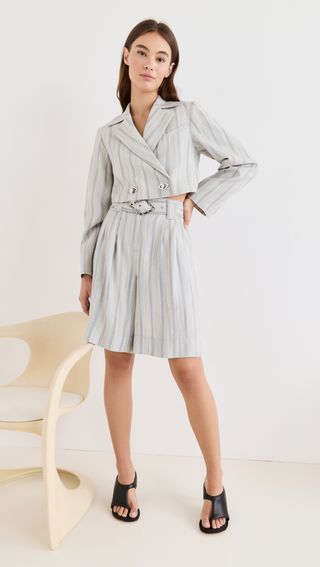 Ganni + Drapey Stripe Suiting