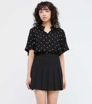 Uniqlo + Pleated A-Line Mini Skirt