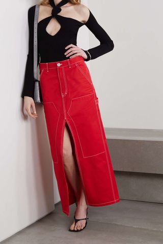 Meryll Rogge + Cotton-Gabardine Maxi Skirt