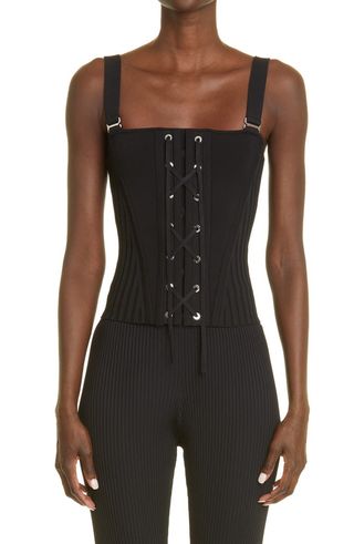 Dion Lee + Body-Con Knit Corset Top