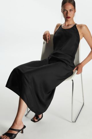COS + Silk Halterneck Midi Dress