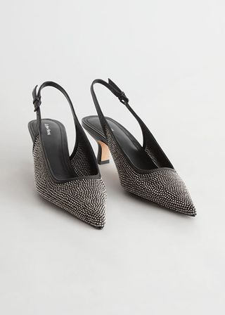 & Other Stories + Studded Pointed Kitten Heels