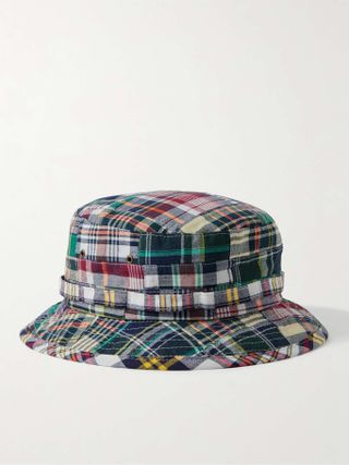 Beams Plus x Throwing Fits + Patchwork Checked Cotton Bucket Hat