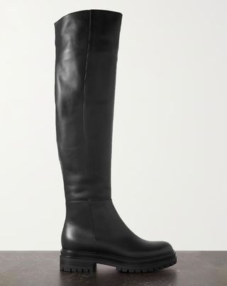 Gianvito Rossi + 45 Leather Over-The-Knee Boots