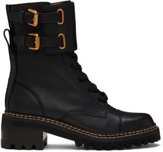 See by Chloé + Black Mallory Combat Boots