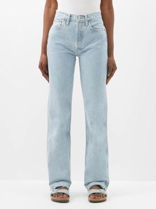 Re/Done + 90s High-Rise Straight-Leg Jeans