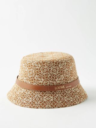 Loewe + Anagram-Jacquard Cotton-Blend Canvas Bucket Hat